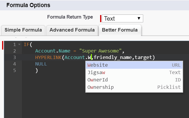 Better Salesforce Formula Editor