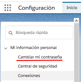 Cambiar mi contraseña