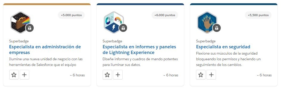 Interfaz de Trailhead