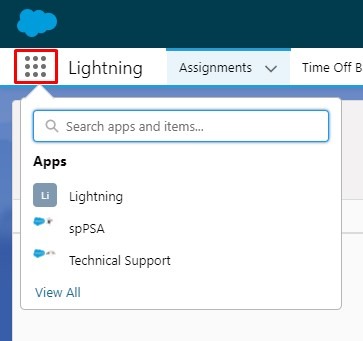 App Menu in Salesforce Lightining