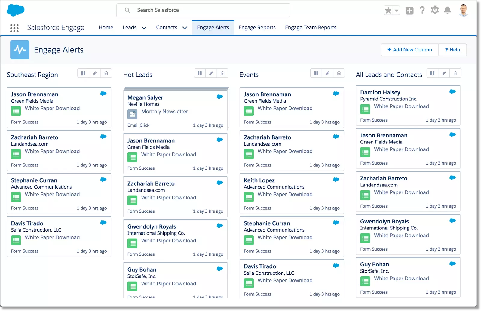 Salesforce Engage Alerts