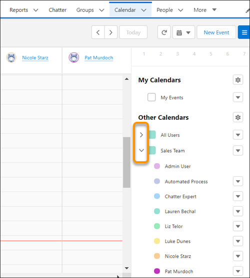 Expand and Collapse User Lists