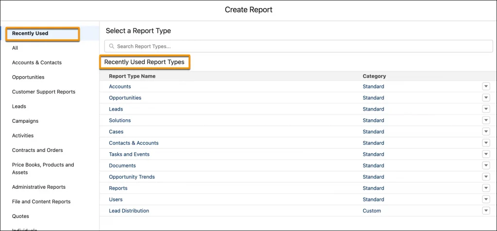 Report Types