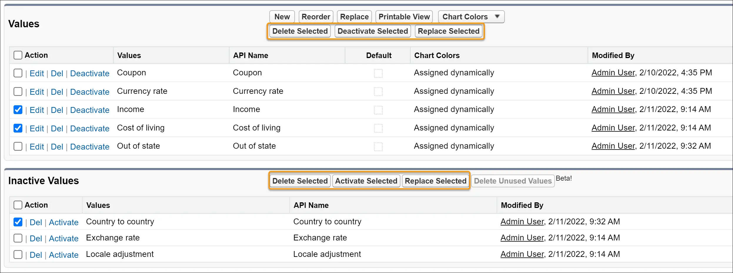 Bulk Manage Picklist