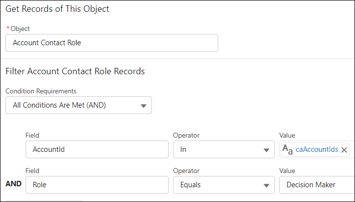 Utilizar los operadores In y Not In en flujos para encontrar registros relacionados