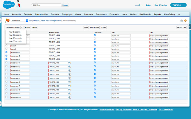 Salesforce Mass Editor