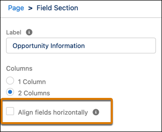 Align Field Horizontally