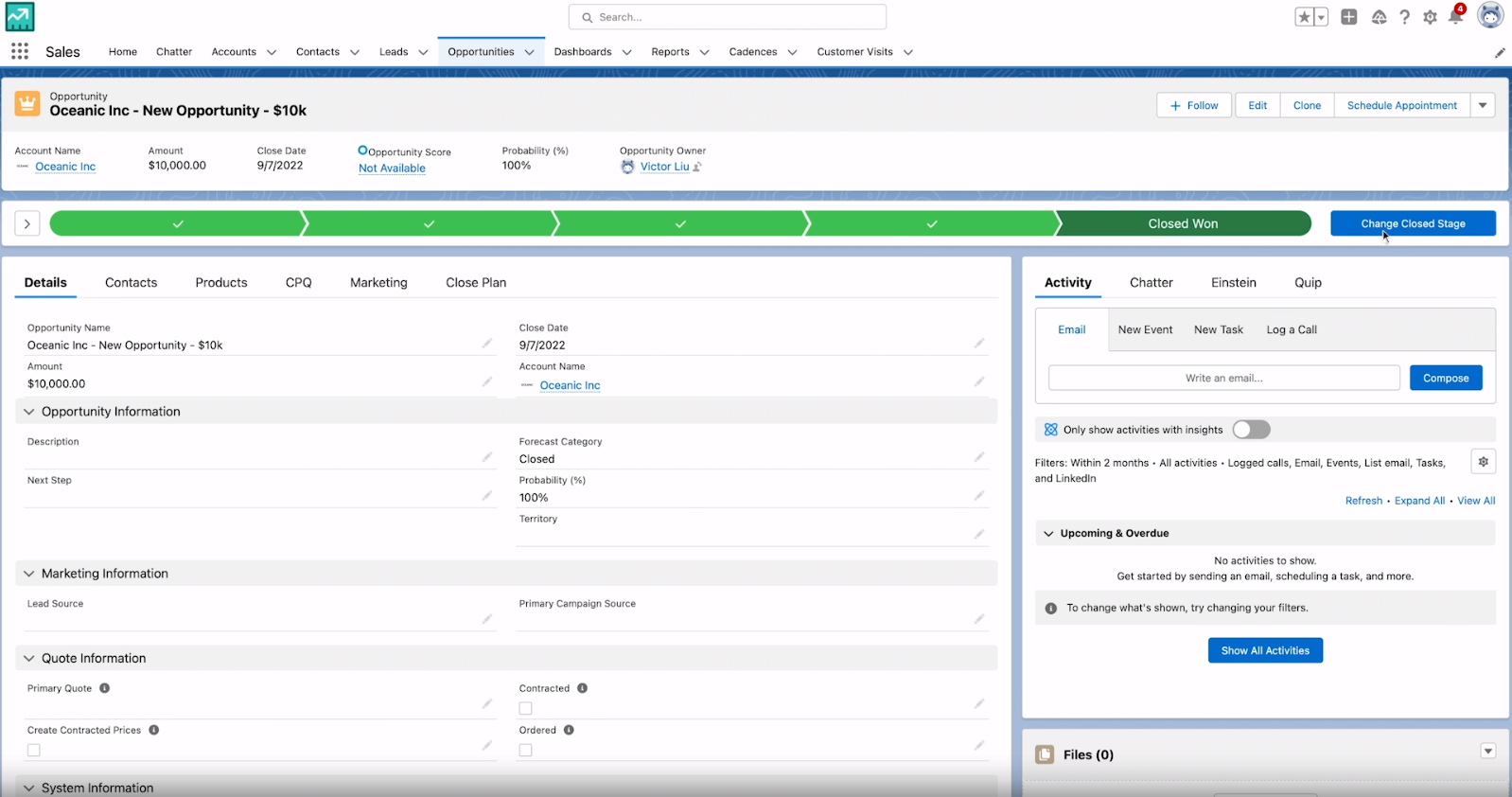 Sales Cloud - Opportunity management Sales Cloud - Opportunity management