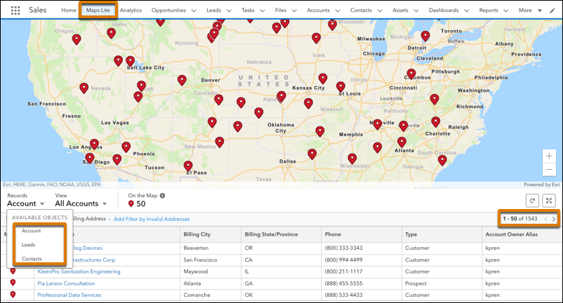 Salesforce Maps Lite