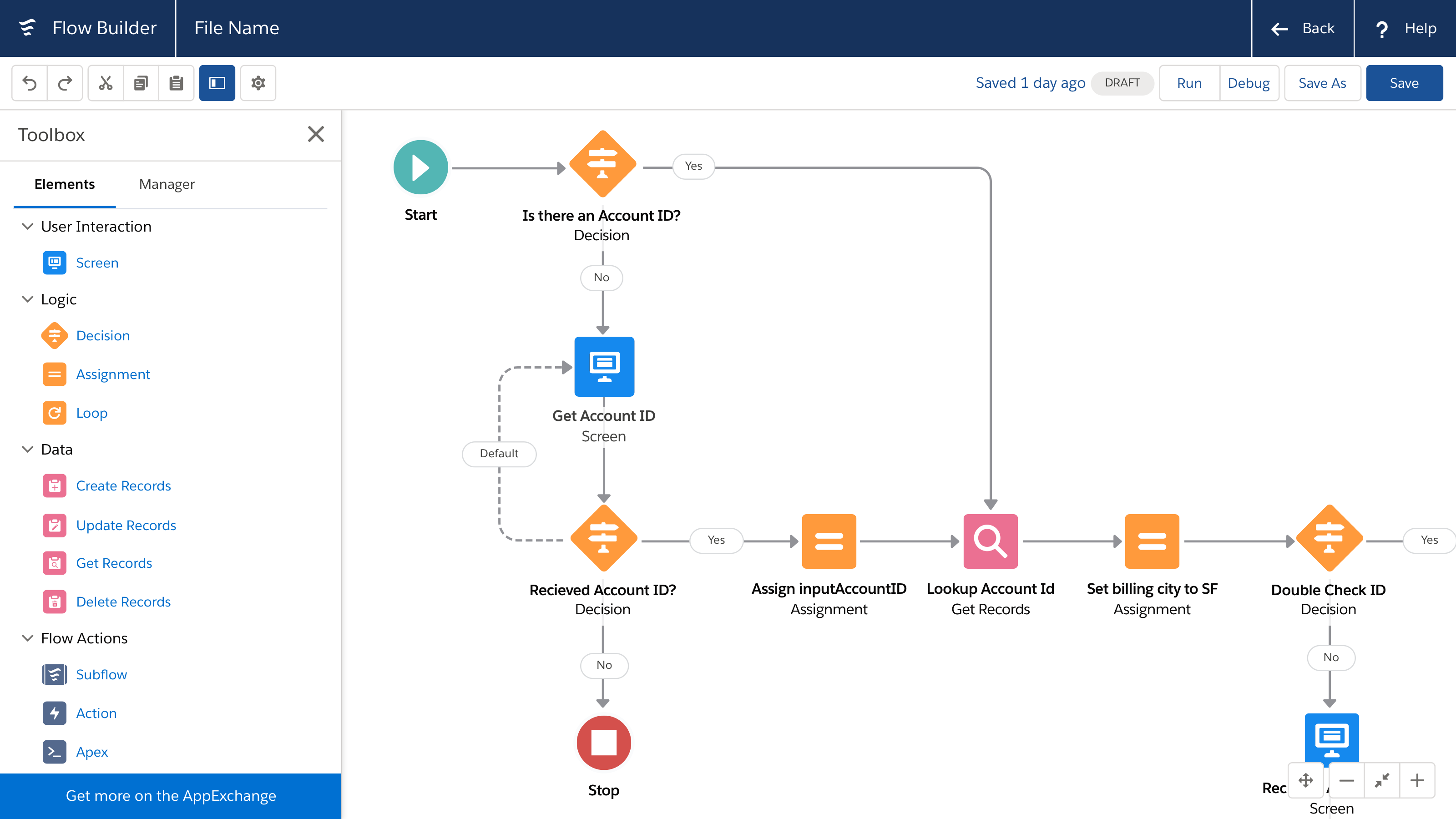 Salesforce Flow Builder