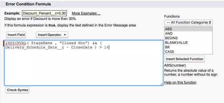 Salesforce Validation Rules