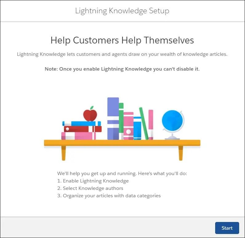 Setup de Lightning Knowledge